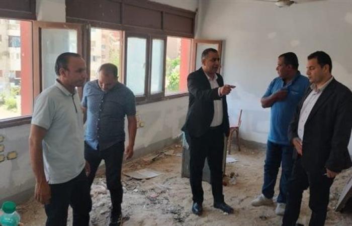وكيل "شباب القليوبية" يتابع أعمال تطوير الإنشاءات ورفع كفاءة البنية التحتية