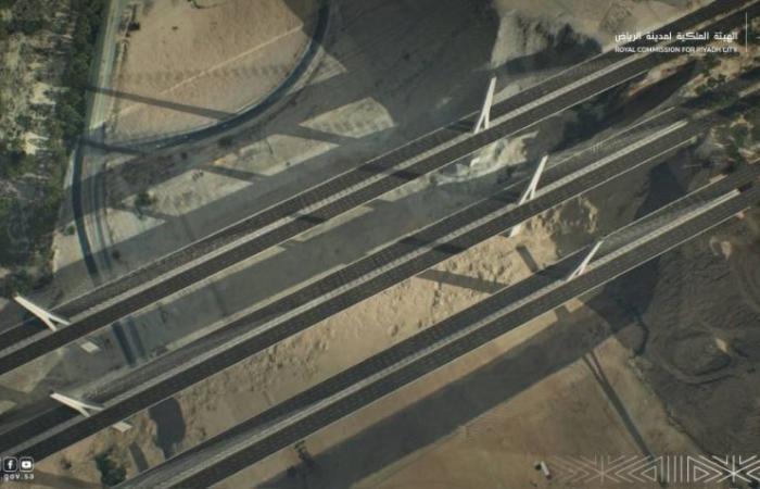 الهيئة الملكية لمدينة الرياض تواصل تنفيذ الجسرين الموازيين لجسر وادي لبن بنسبة إنجاز بلغت 28%
