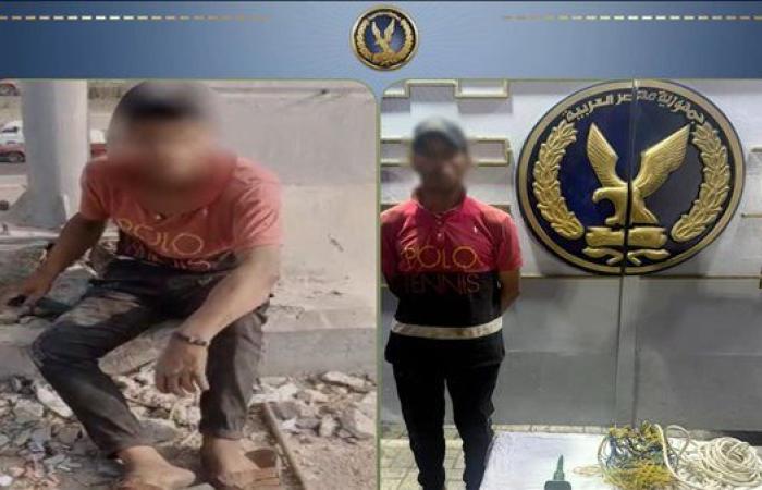 ضبط عاطل بالإسكندرية لتكسيره قواعد أعمدة إنارة وسرقة أسلاك كهرباء من أعلى كوبري